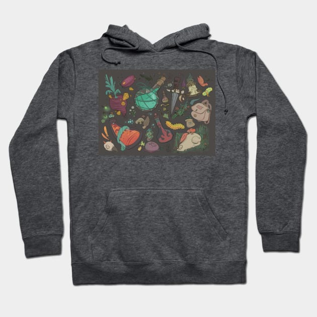 Fantasy Forest D&D Items Hoodie by mirandachurch